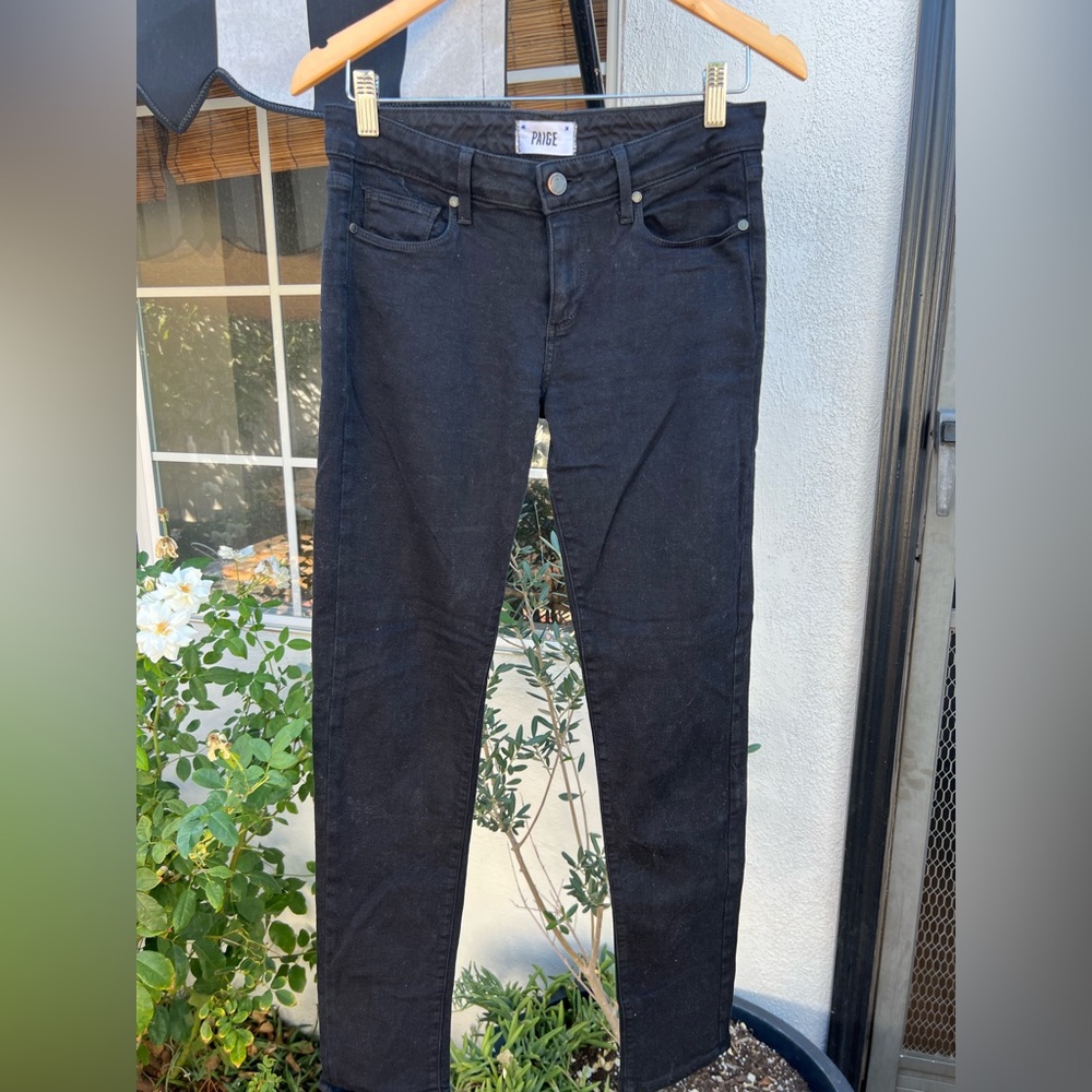 Paige Skyline Skinny Jean Black, Size 29